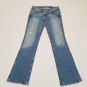 American Eagle Distressed Stretch Skinny Flare Bootcut Jeans in Size 4